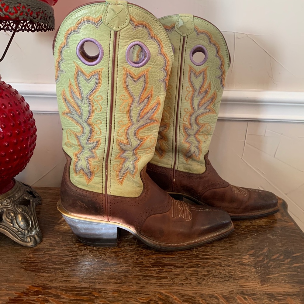 Twisted X women’s Square Toe Buckaroo Western Cowgirl Boots 6.5
